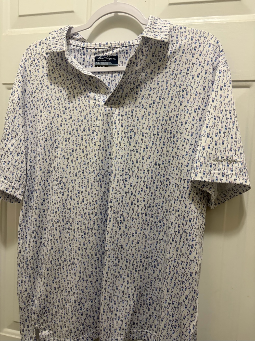 Hogan White Short-Sleeve Button-Down M